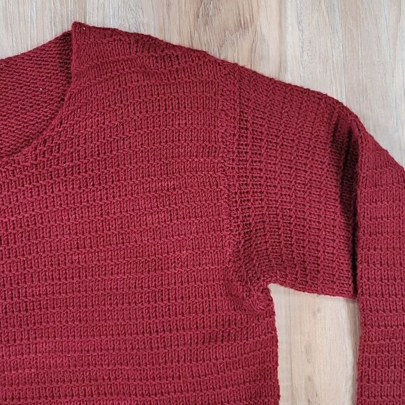 🔸️Love Tree Maroon Acrylic Knit Sweater Medium - Picture 9 of 11